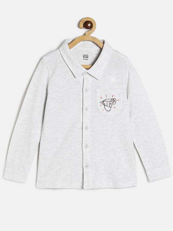 boys shirt collar solid shirt