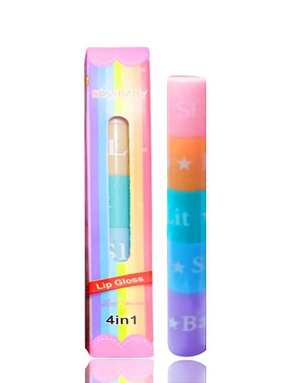 pack of 4in1 professional multicolor liquid lip gloss