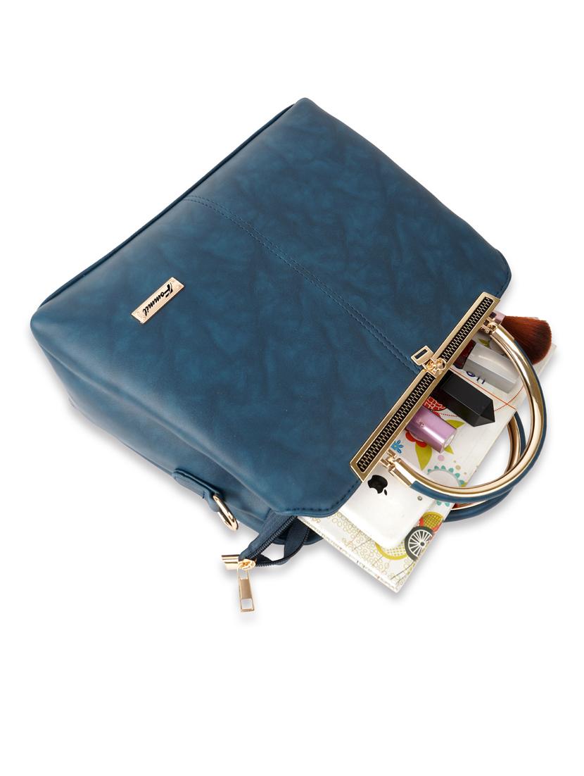blue solid handbag - 19956583 - Standard Image - 2