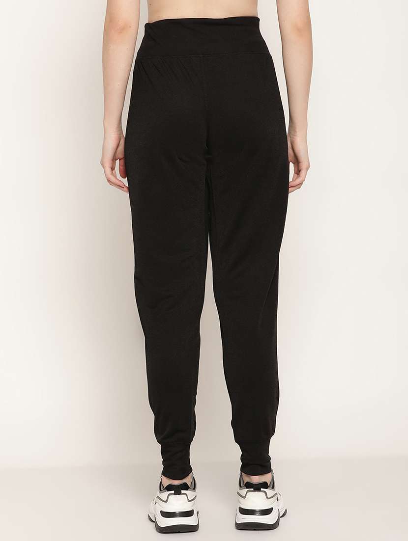 black cotton track pants - 19956608 -  Standard Image - 2