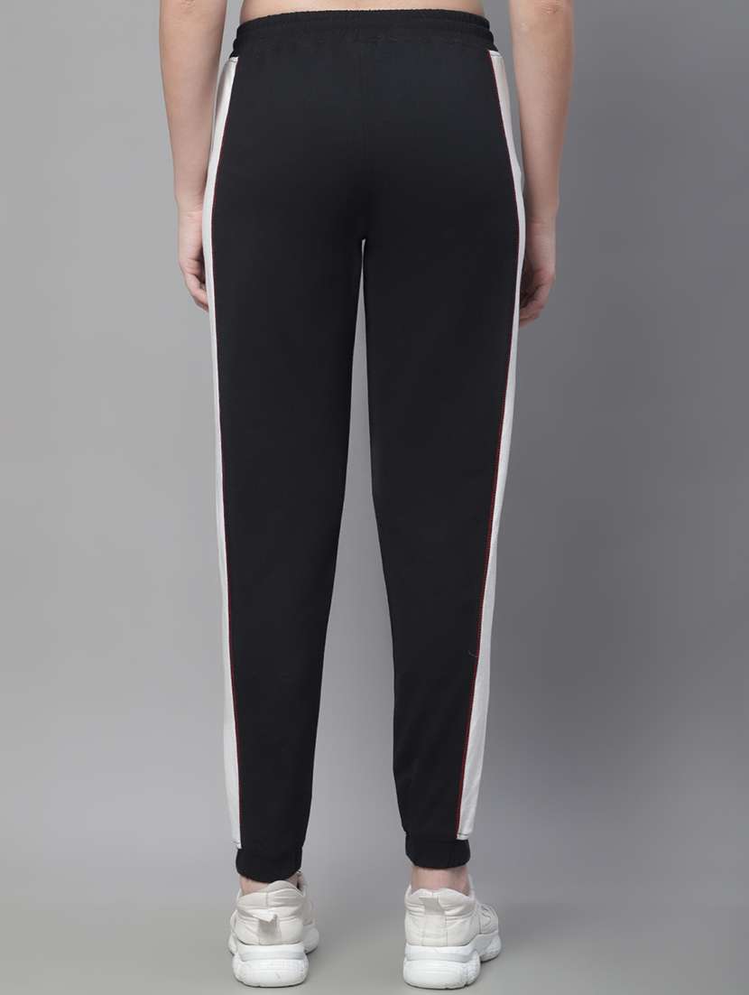 Black Cotton Blend Track Pants - 19956629 -  Standard Image - 2