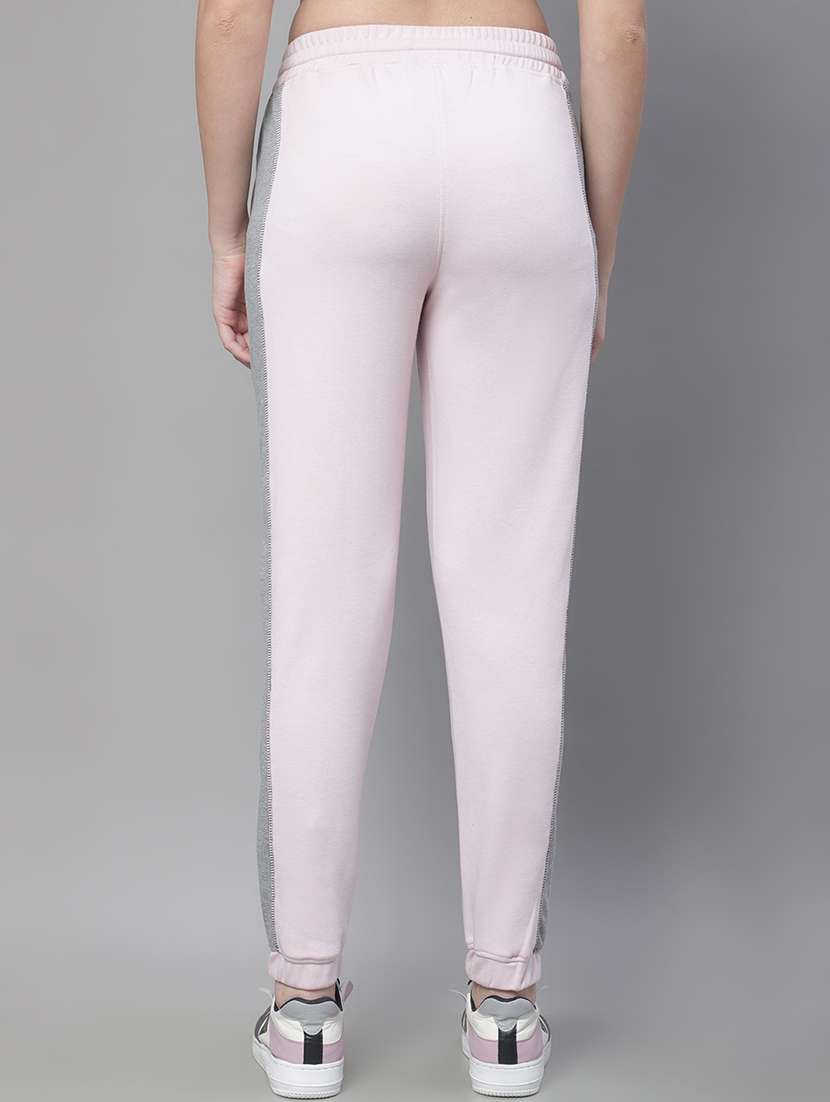 Pink Cotton Blend Track Pants - 19956652 -  Standard Image - 2