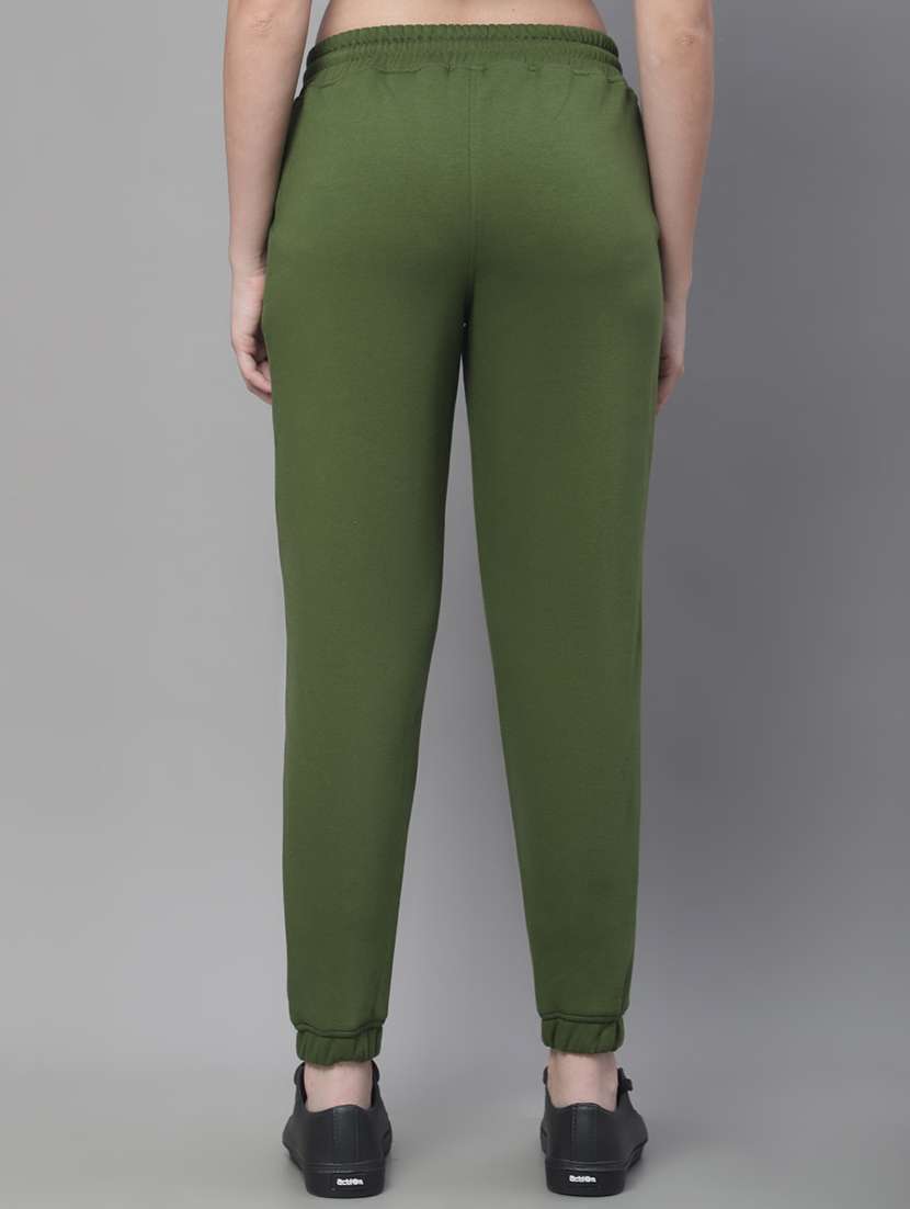 green cotton blend track pants - 19956658 -  Standard Image - 2