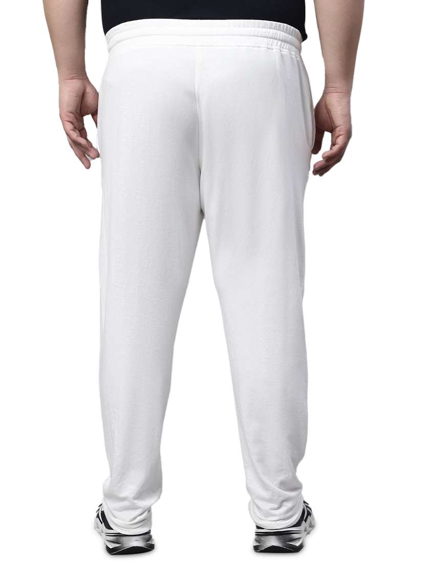 solid cotton blend full length track pant - 19956666 -  Standard Image - 2