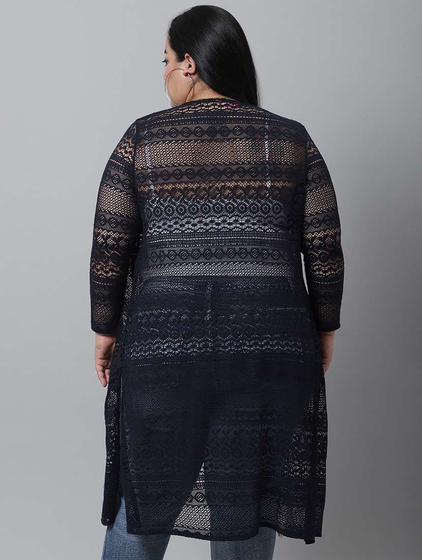 Raschel Knit Regular Shrug - 19956815 -  Standard Image - 2
