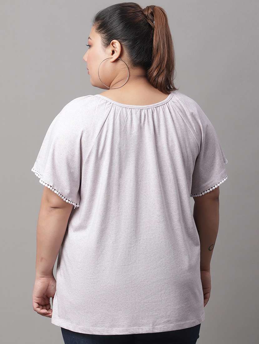 women's straight key hole neck top - 19956998 -  Standard Image - 2