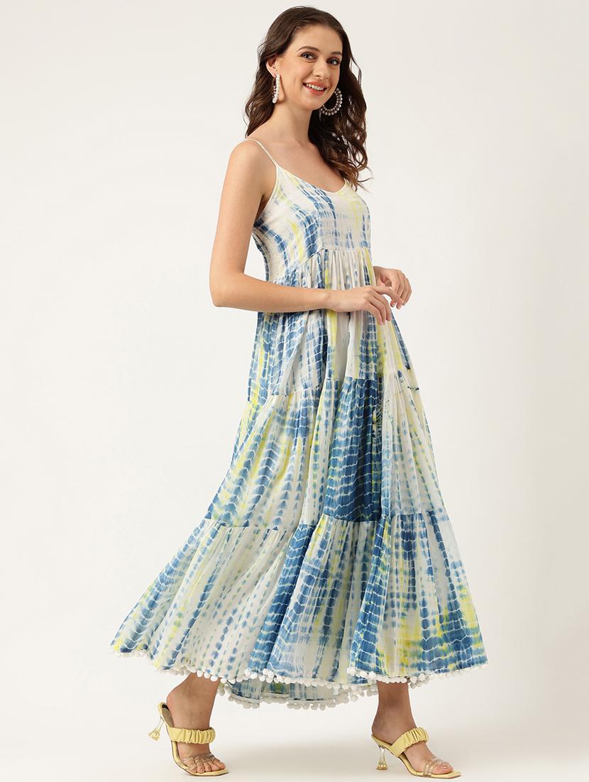 women's tie & dye tiered dress - 19957280 - Standard Image - 2