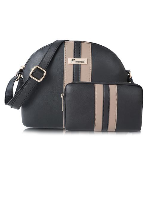 black leatherette (pu) sling bag - 19957360 -  Standard Image - 0