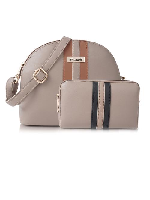 beige leatherette (pu) sling bag - 19957361 -  Standard Image - 0