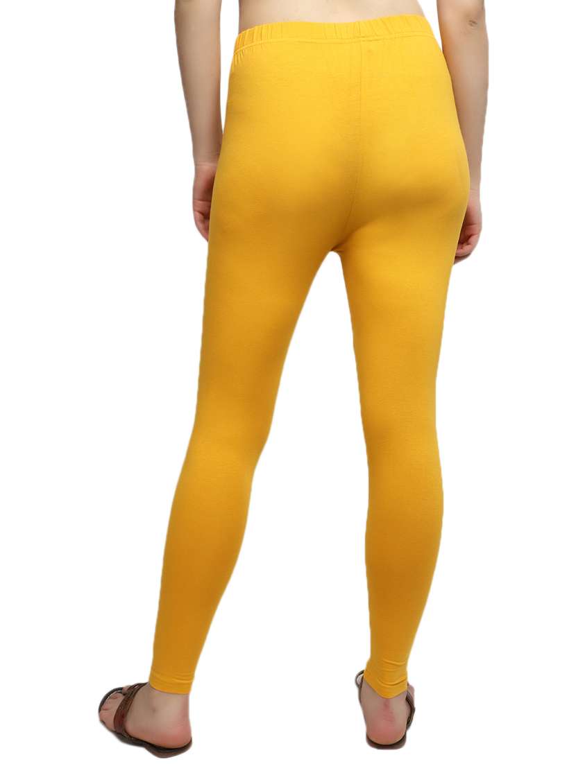 women yellow cotton legging - 19957683 -  Standard Image - 2