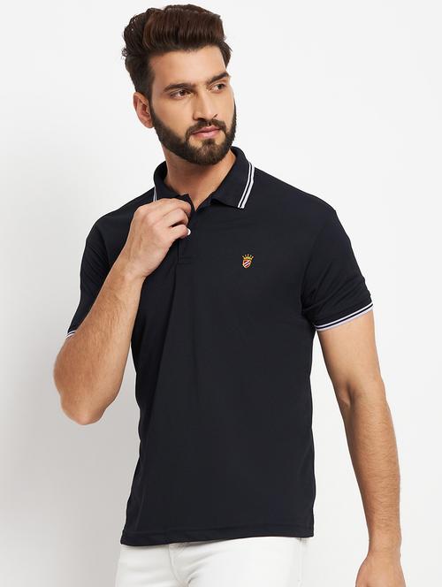 mens solid polo t-shirt - 19957714 - Standard Image - 0