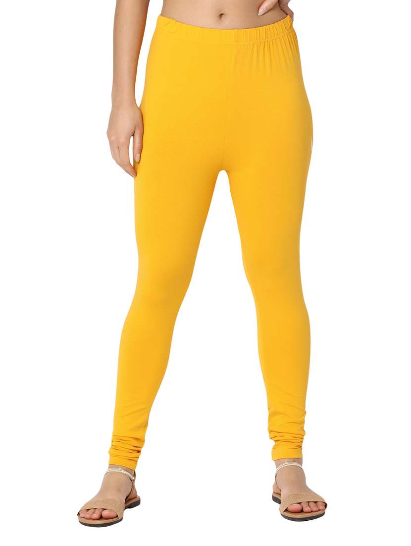 women solid full length leggings