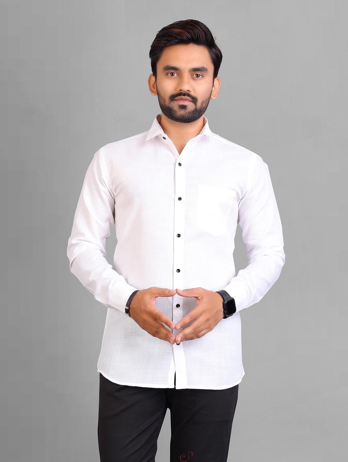 mens solid casual shirt - 19959108 - Standard Image - 2