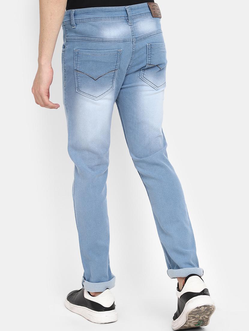 light blue denim plain jeans - 19959289 - Standard Image - 2