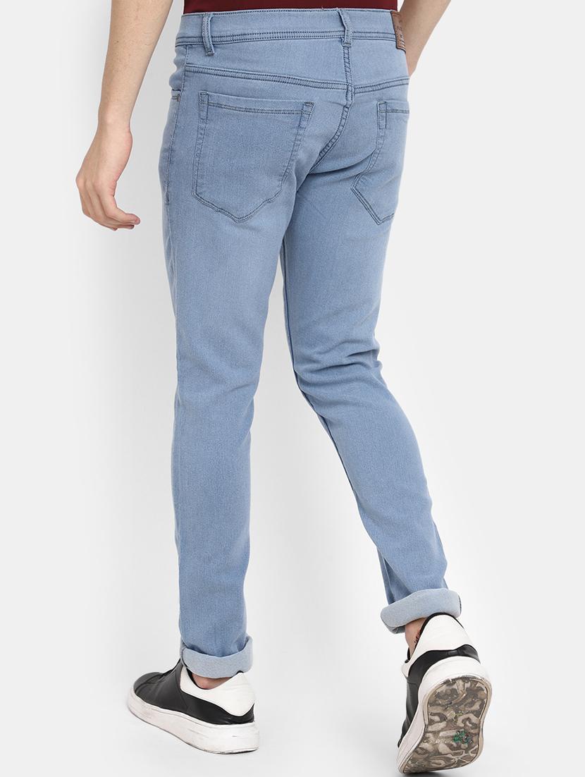 light blue denim plain jeans - 19959294 - Standard Image - 2