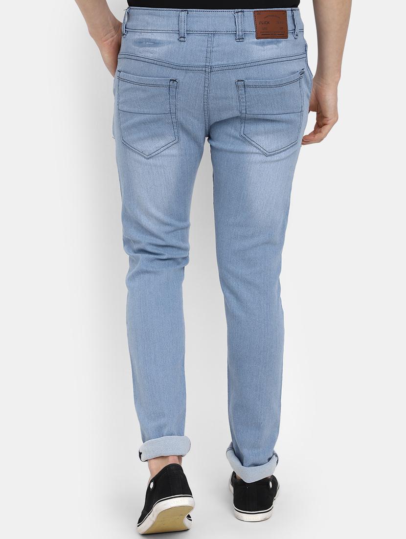 light blue denim plain jeans - 19959295 - Standard Image - 2