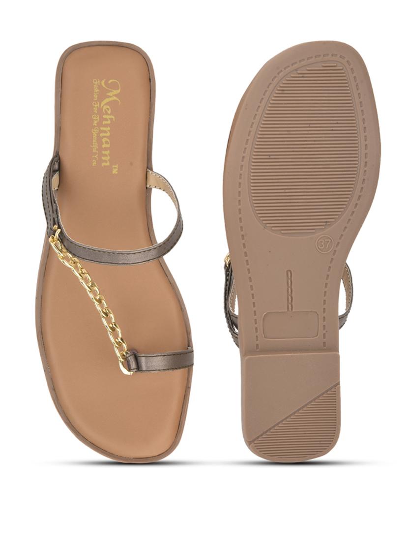 beige solid slip on flats - 19959394 - Standard Image - 2