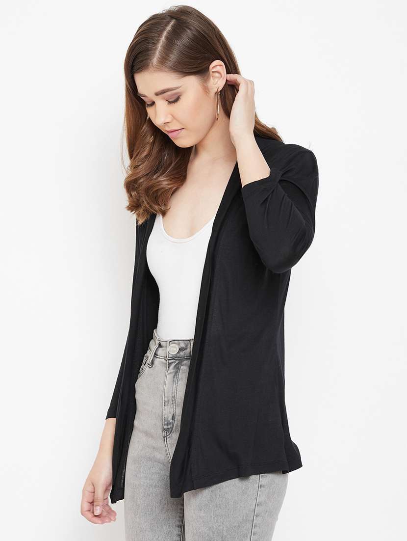 Black Polyester Shrug - 19959873 -  Standard Image - 2