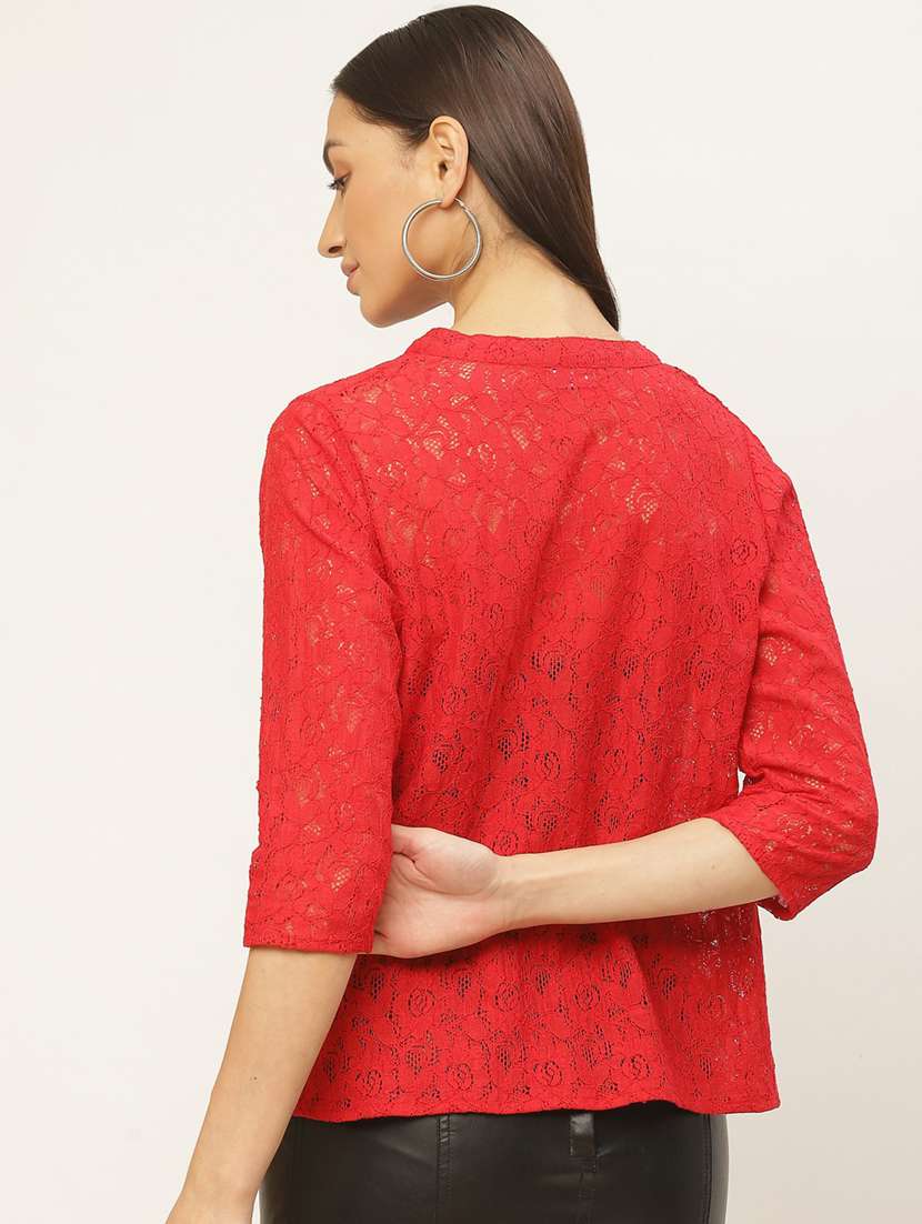 red cotton shrug - 19959876 -  Standard Image - 2