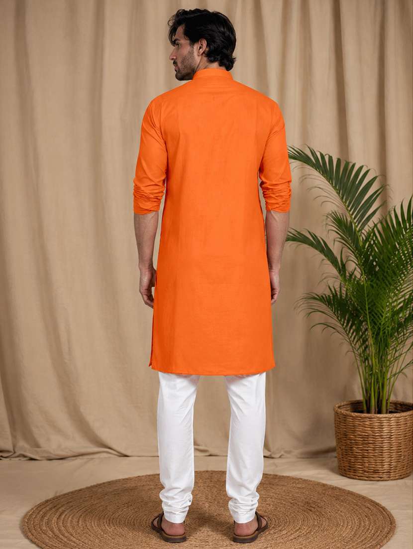 Men Mandarin Neck Solid Kurta Pyjama Set - 19960622 -  Standard Image - 2
