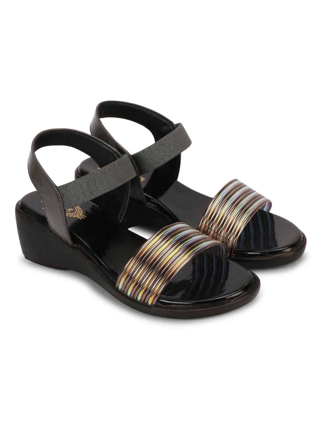 grey ankle strap wedge - 19962238 -  Zoom Image - 0