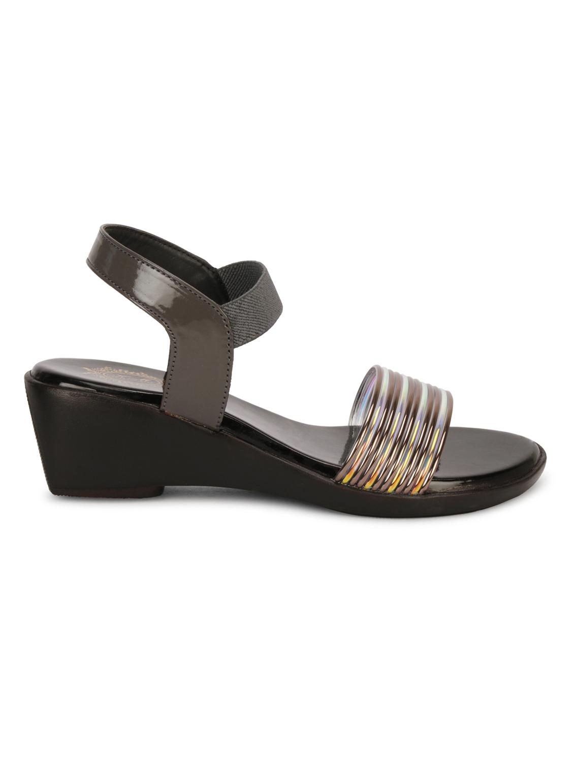 grey ankle strap wedge - 19962238 - Standard Image - 2