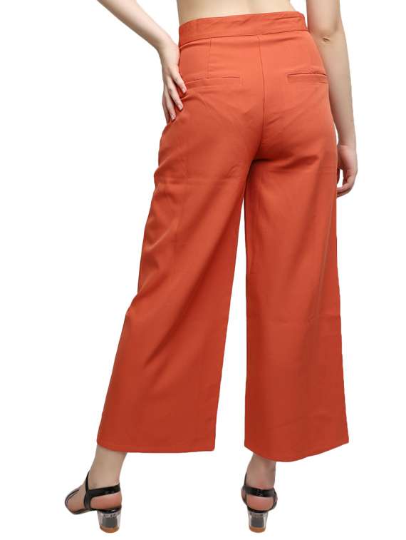 women solid flat front wide leg trouser - 19962721 -  Standard Image - 2