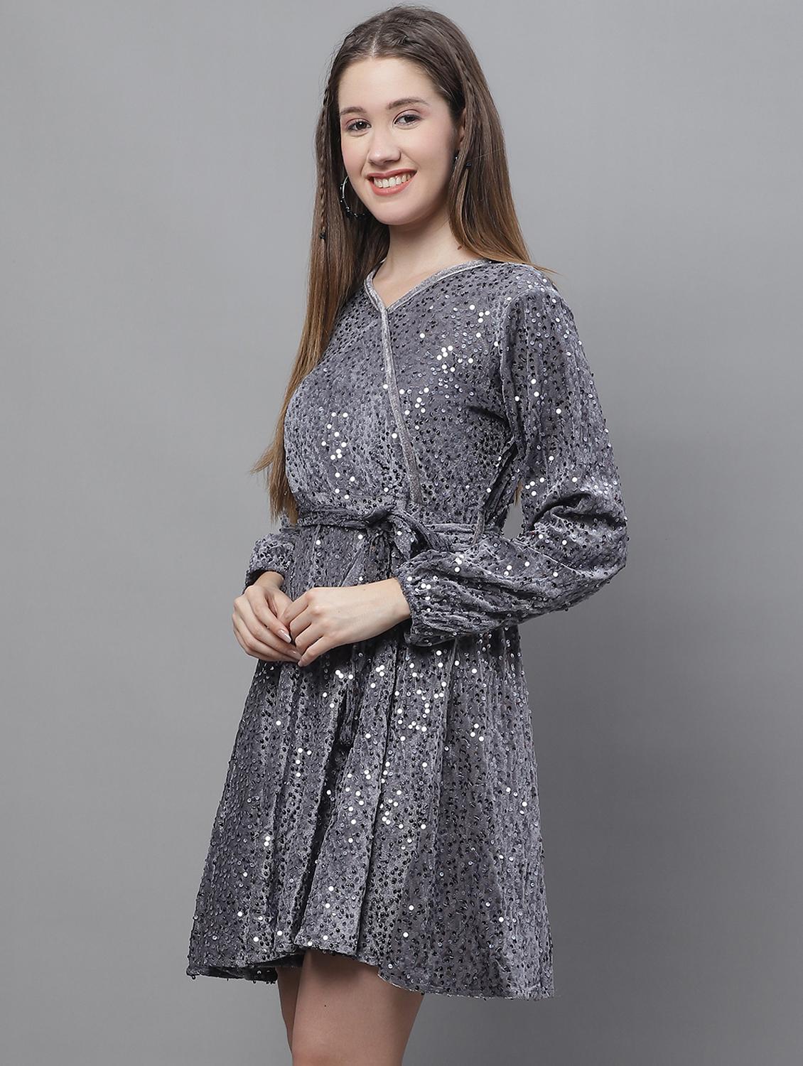 women's fit & flare printed dress - 19963167 - Standard Image - 2