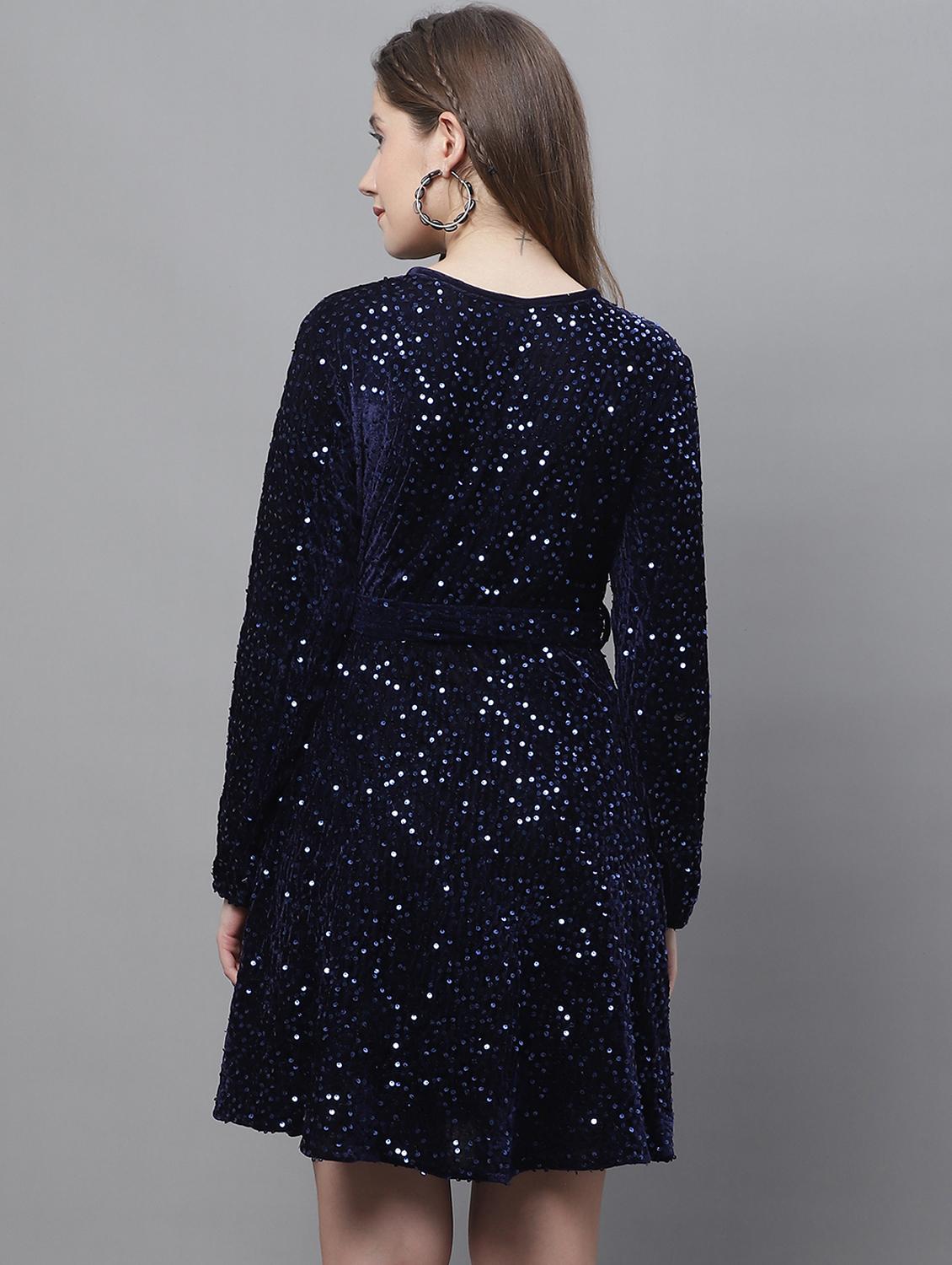 women's fit & flare self design dress - 19963168 - Standard Image - 2