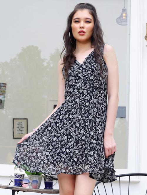women's fit & flare floral dress - 19963221 -  Standard Image - 0