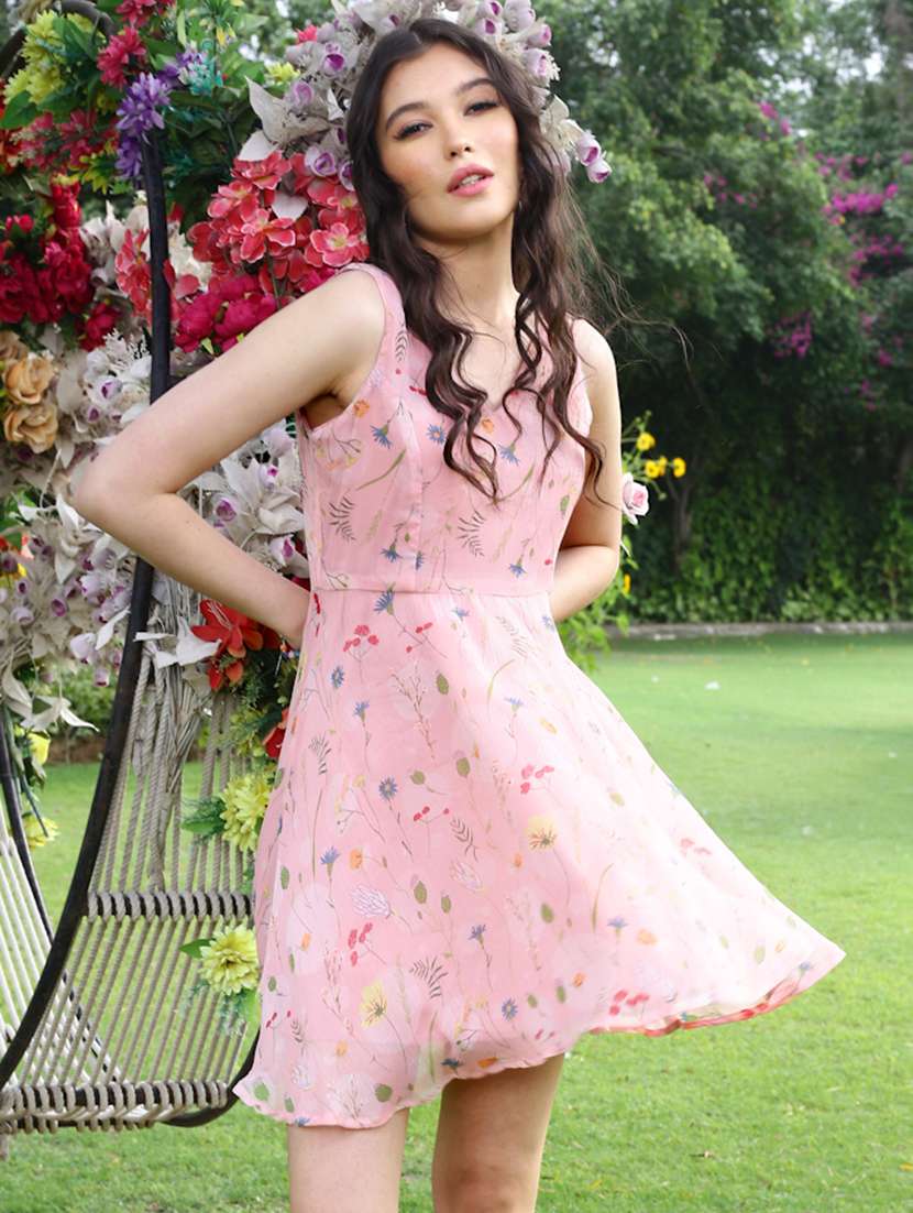 women's fit & flare floral dress