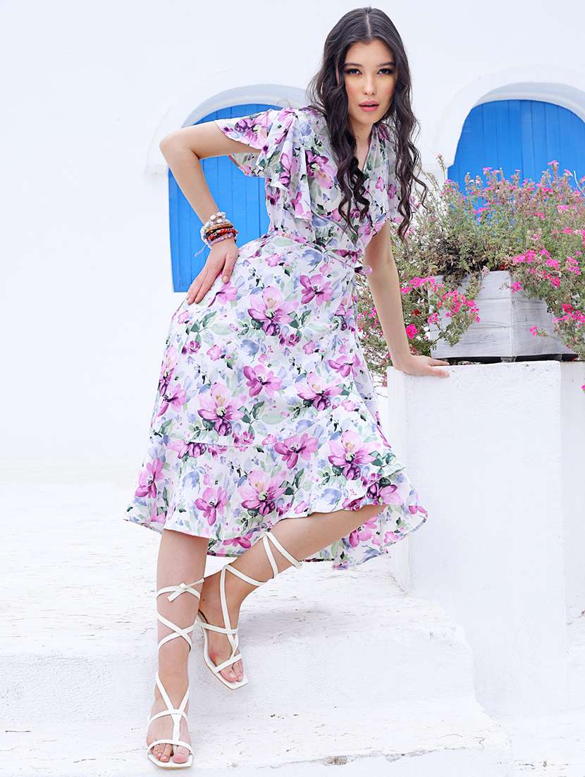 women's ruffle floral dress - 19963228 -  Standard Image - 2