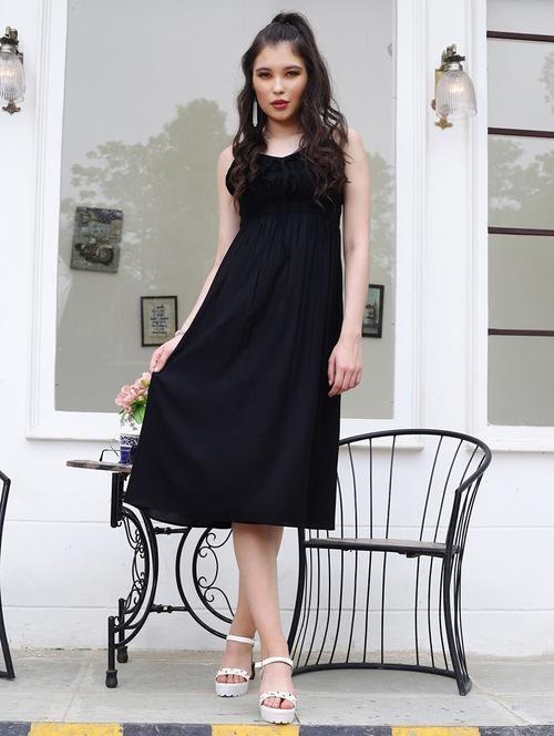 women's solid dress - 19963232 - Standard Image - 0