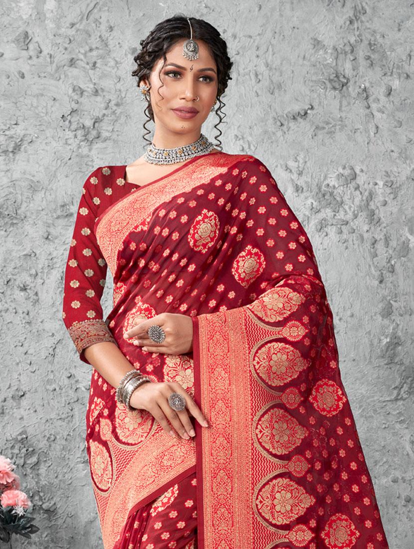 women's banarasi saree with blouse - 19963285 - Standard Image - 2