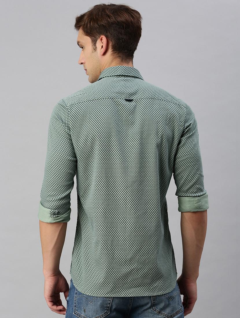 mens geometric casual shirt - 19963554 - Standard Image - 2