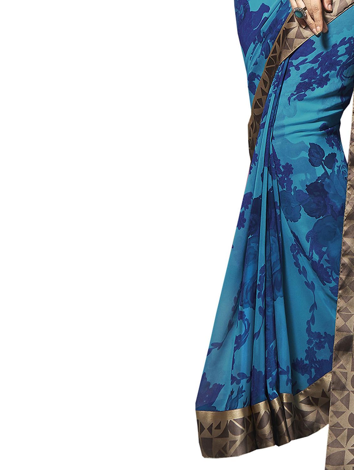 printed woven saree with blouse - 19963710 - Standard Image - 2