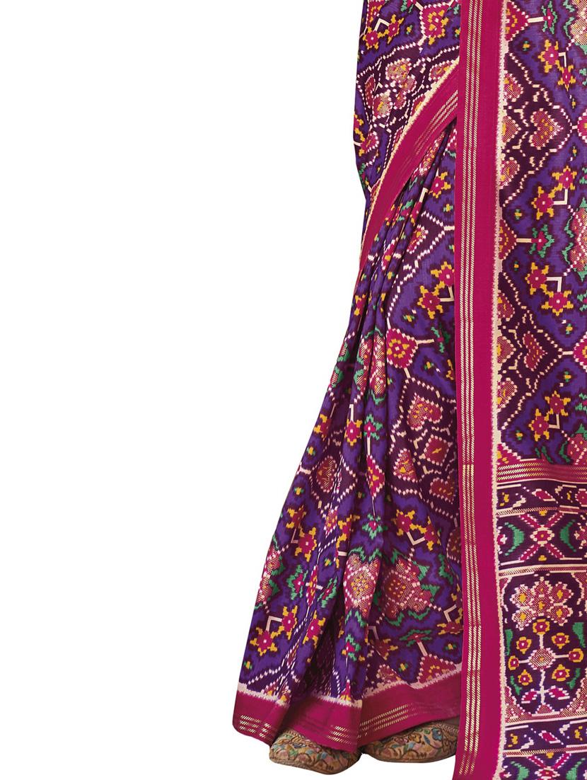 printed woven saree with blouse - 19963716 - Standard Image - 2