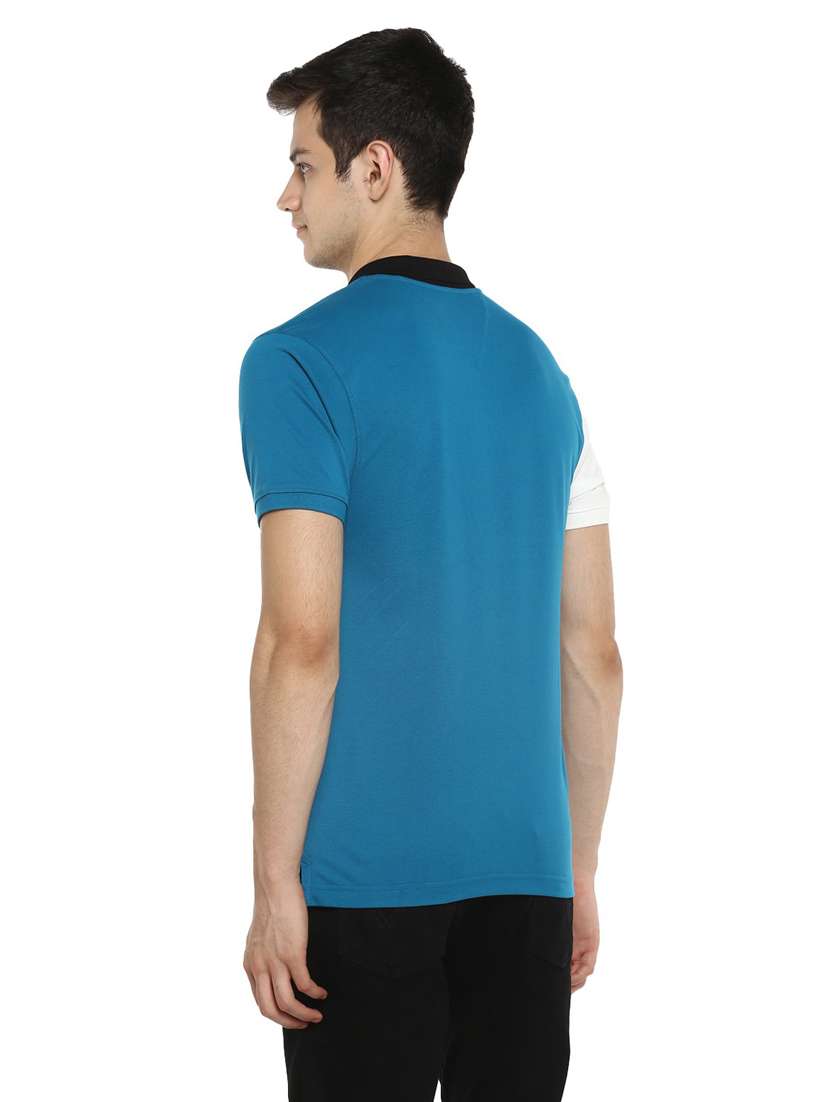 men color block cotton polo t-shirt - 19963918 - Standard Image - 2