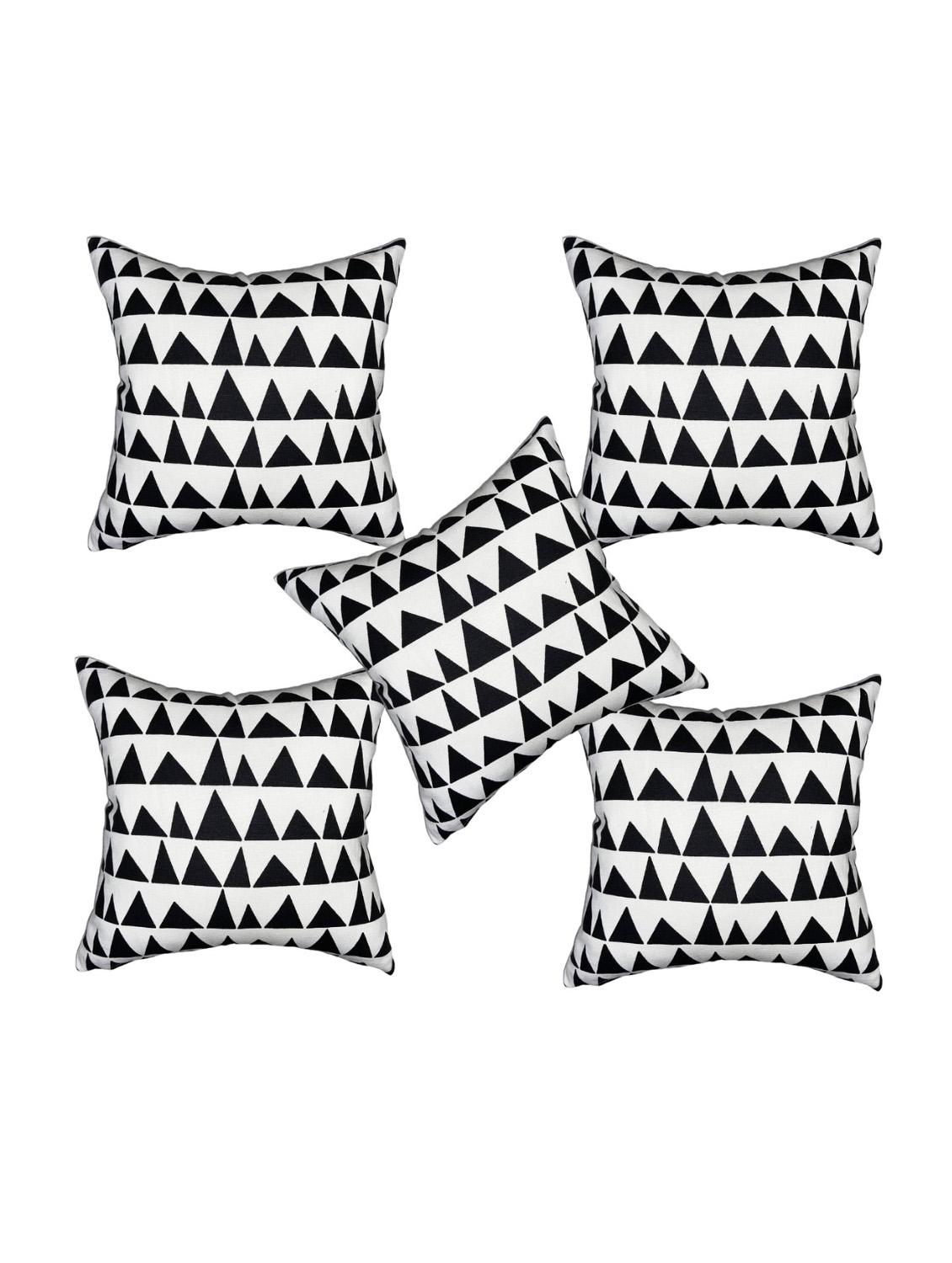 set of 5 printed cushions cover