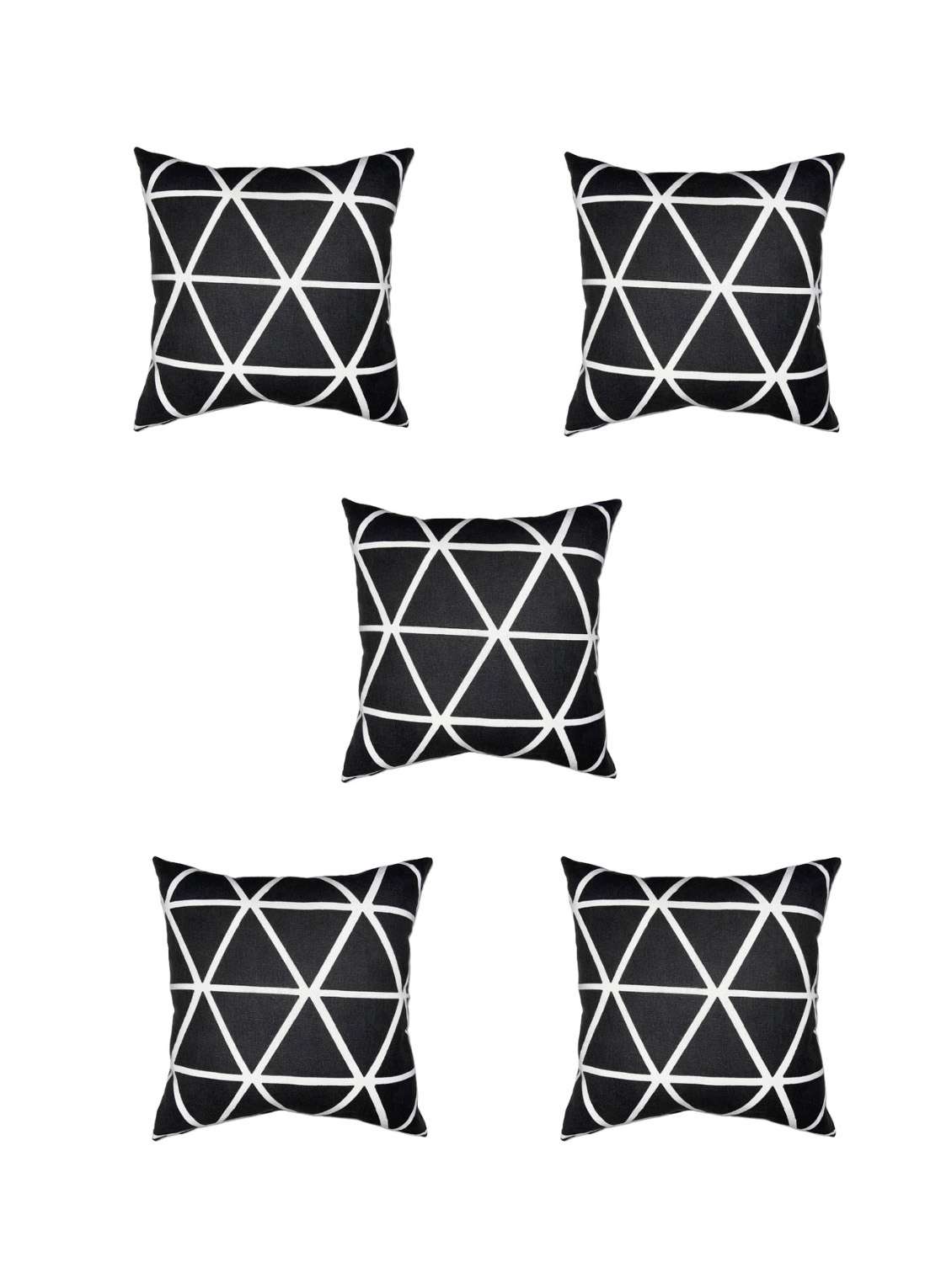 set of 5 printed cushions cover