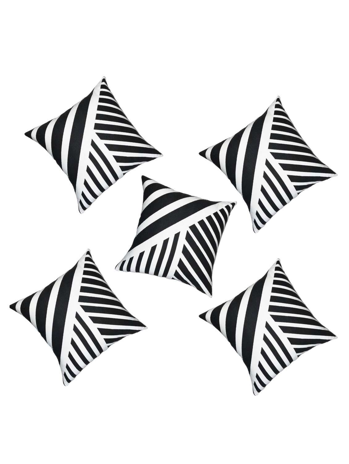 set of 5 printed cushions cover