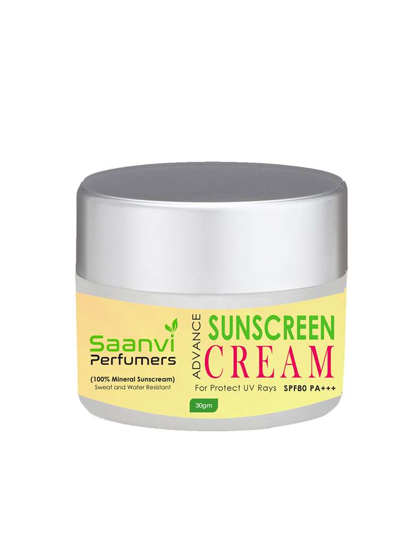 sunscreen | sun block cream spf 80 pa+++, sweat & waterproof, and sun protect uvb rays for all skin types (30g)