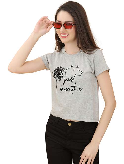 women's straight round neck top - 19966305 - Standard Image - 0