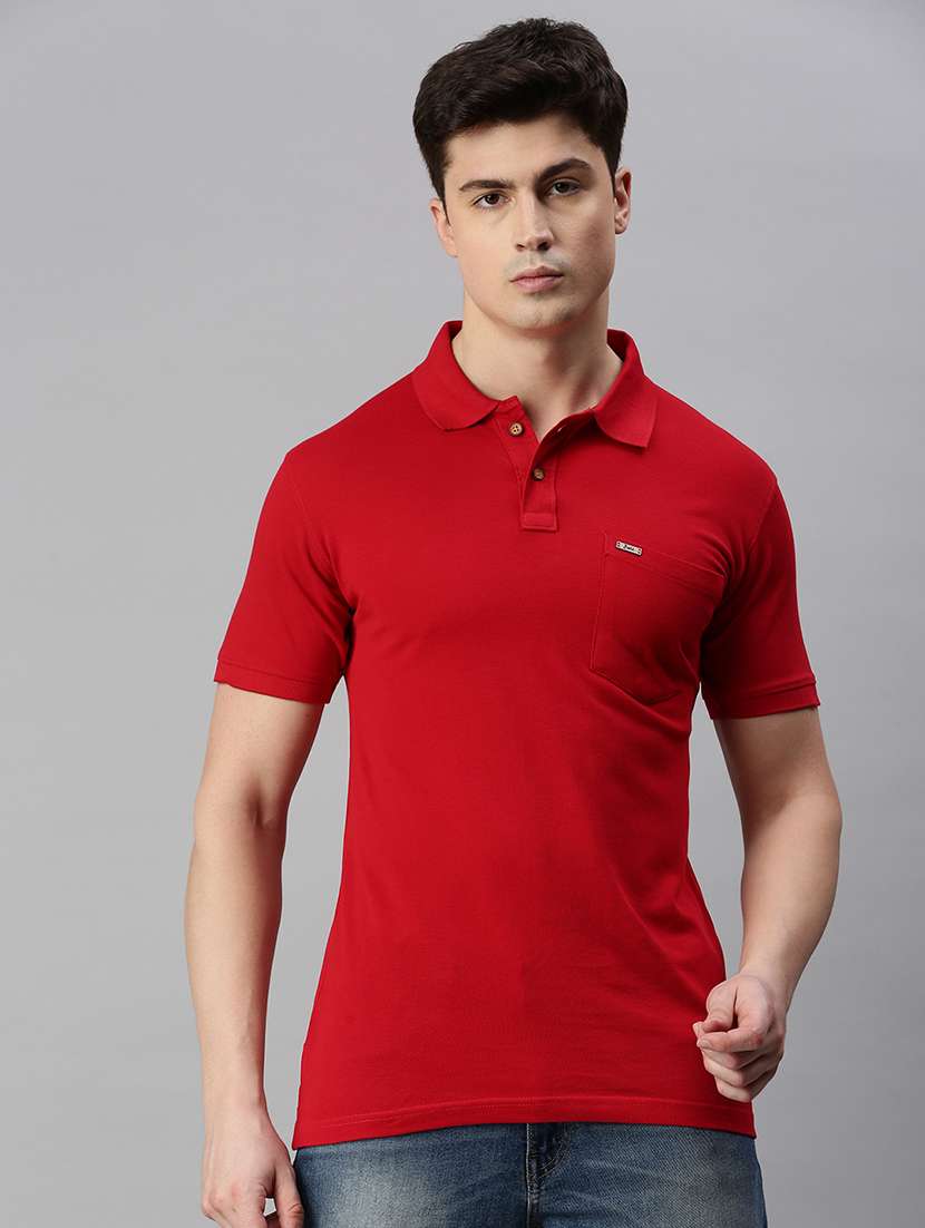 polo neck solid polo t-shirt