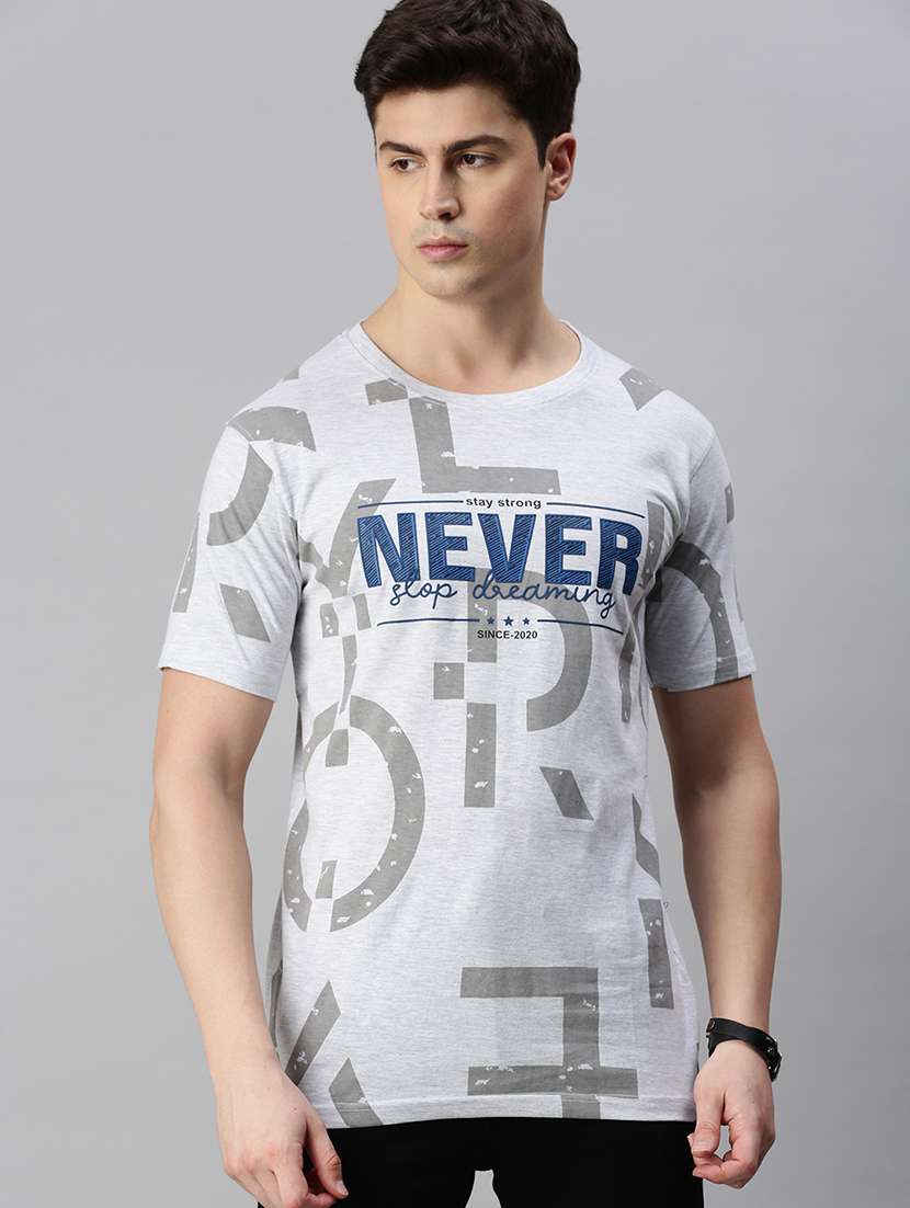 round neck typographic regular t-shirt