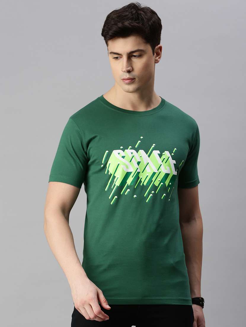 round neck typographic regular t-shirt