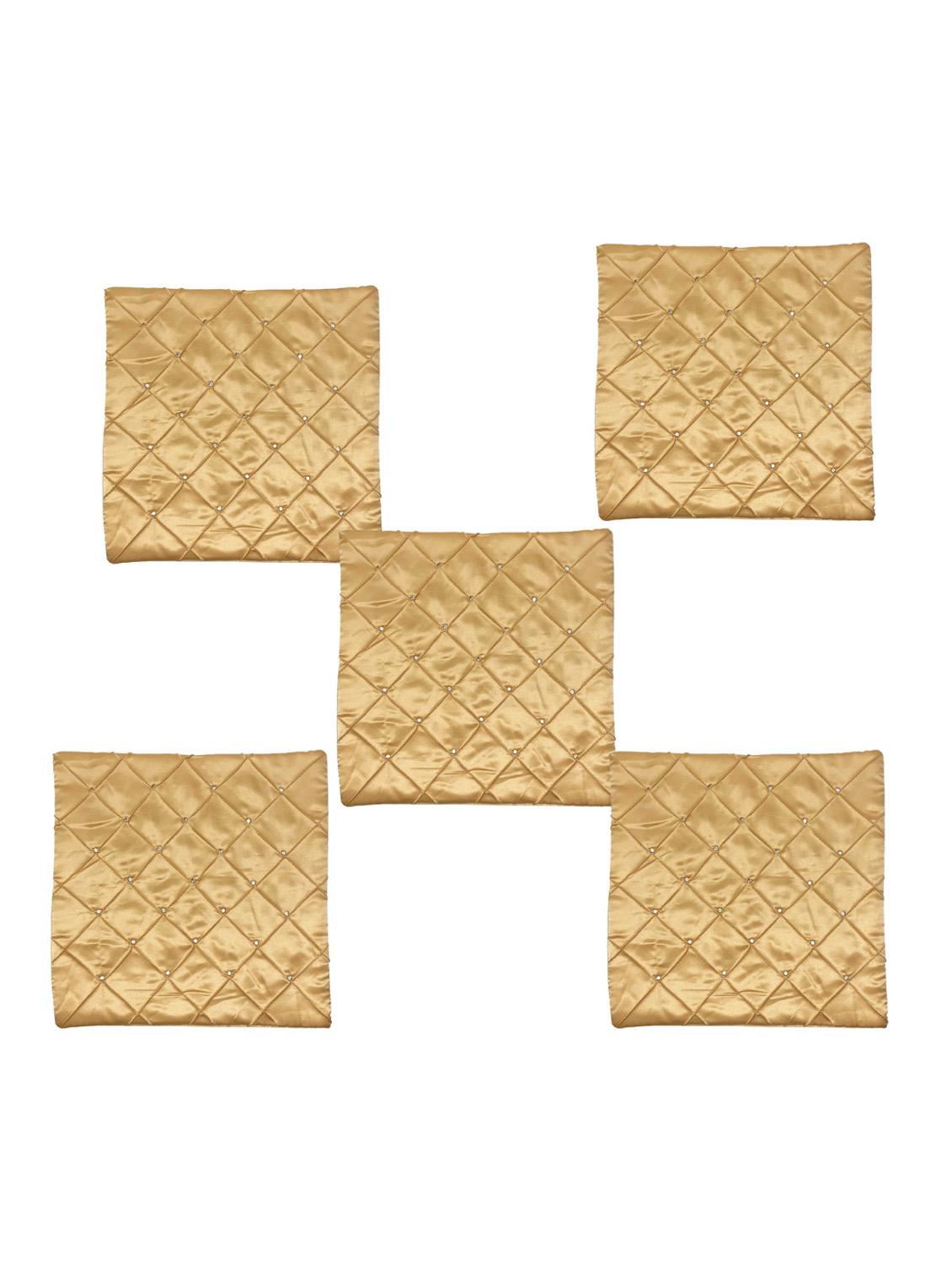 set of 5 gold cushions cover - 19970009 -  Zoom Image - 0