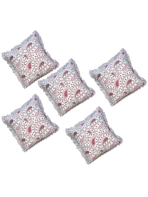 flowers printed pillow cover bedroom & living home décor set of 5,16x16 inch - 19970012 -  Standard Image - 0