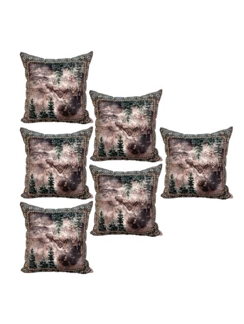 nature printed home décor cushions cover set of 5,16x16 inch - 19970014 - Standard Image - 0