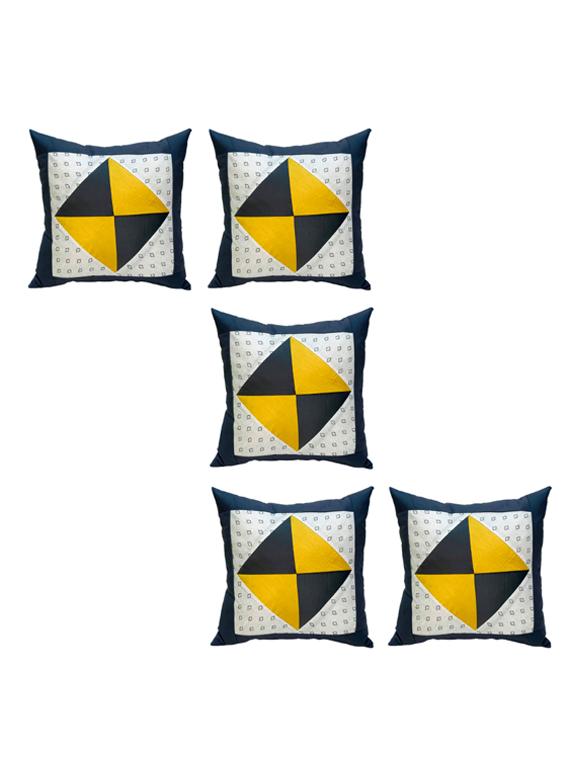 geometric sofa cushion cover for sofa bedroom bedroom, living room, office diwali decoration set of 5,16x16 inch - 19970018 - Zoom Image - 0